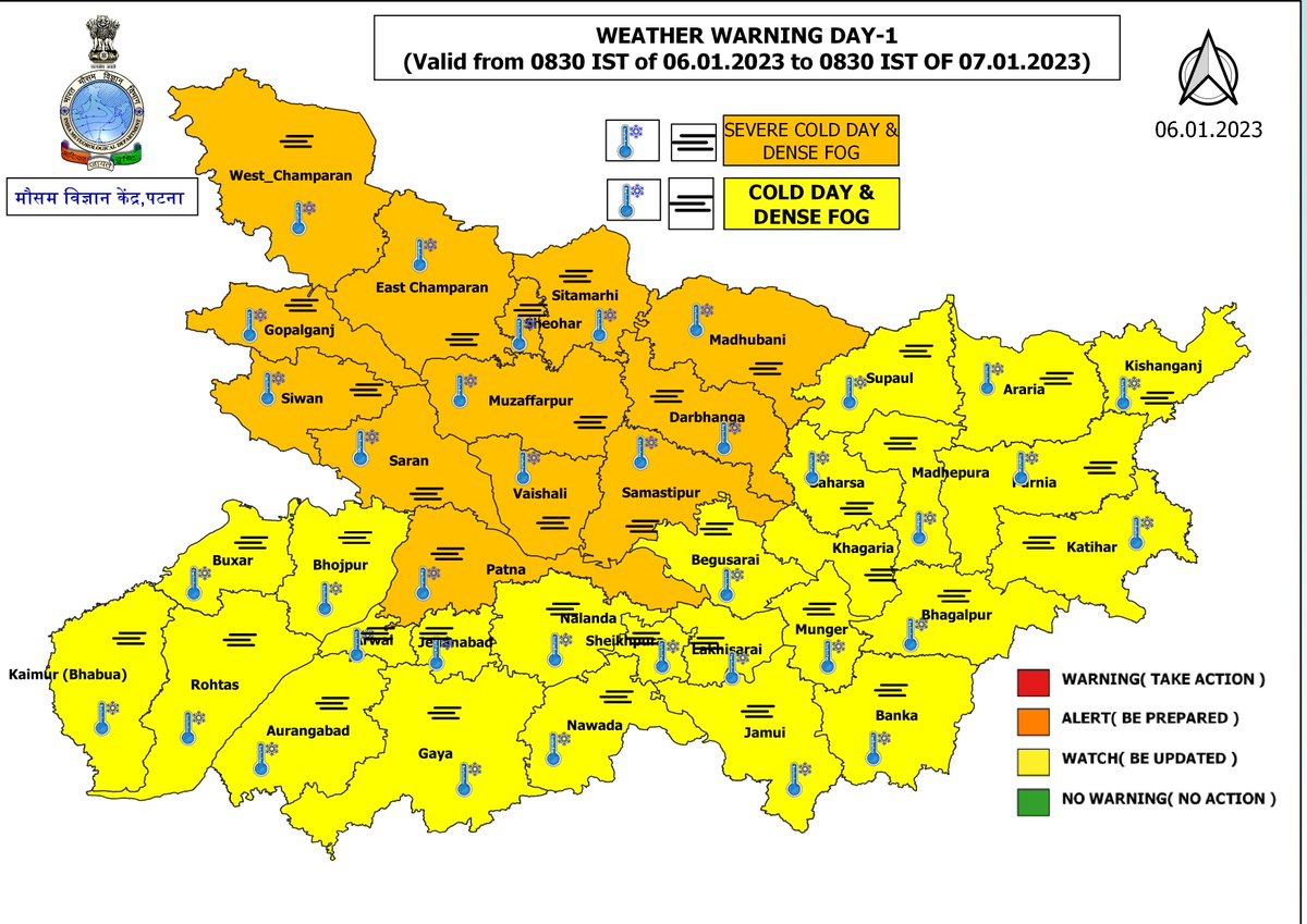 imd_patna's tweet photo. मौसम #चेतावनी #बिहार #दिन-1 से दिन-5 तक https://t.co/Kvc1vwT1AR