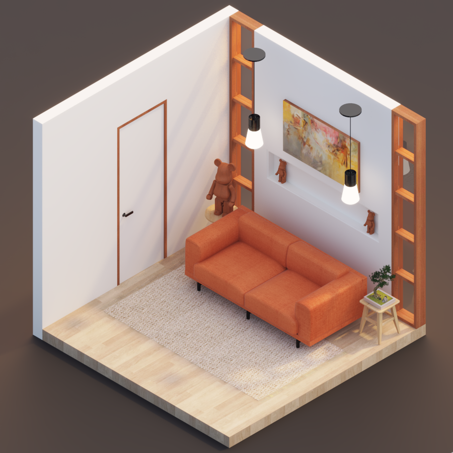 sunsetsenjaa's tweet photo. 2 years later and I made a quite familiar room😌
not 100% accurate with the original visual key because I made some minor adjustments with their dimensions and models

[Namjoon's room from BE album]
Software: SketchUp https://t.co/87ryqM7CzF