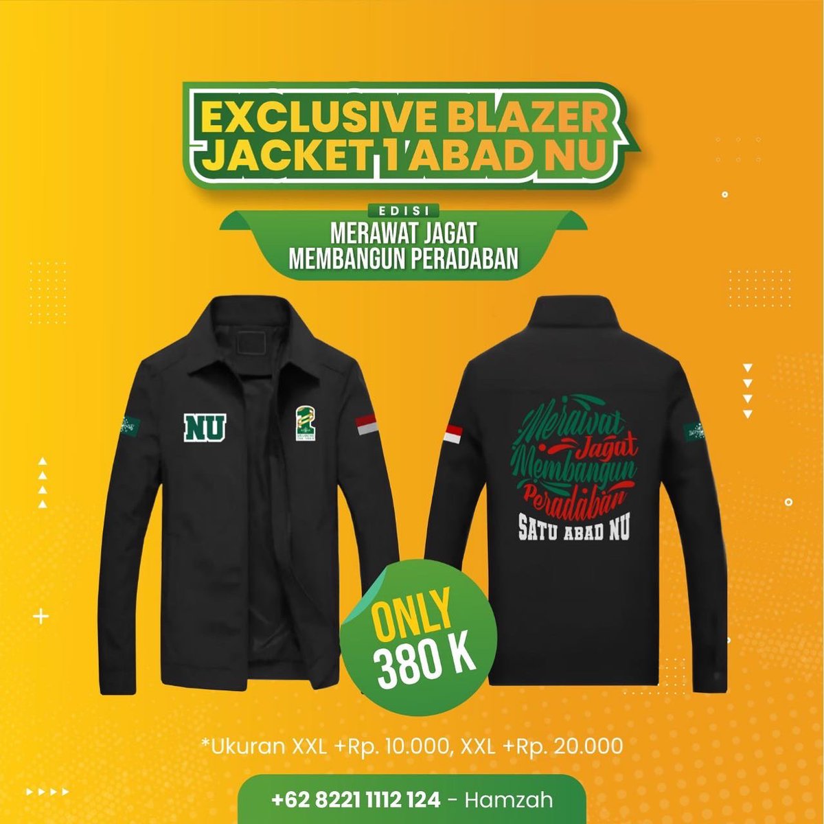 Official_Ansor's tweet photo. Official Store Merchandise Resepsi Puncak 1 Abad NU

#1AbadNU https://t.co/pkje1eotS6