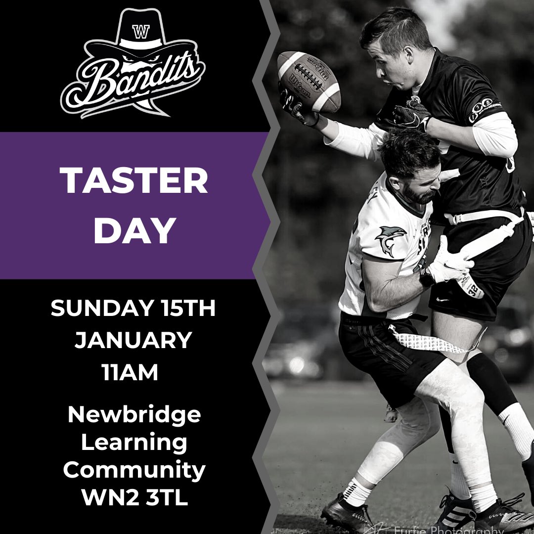 If you’ve ever fancied giving American football a try why not join us for our taster day on Sunday 15th January at Newbridge Learning Community at 11am.