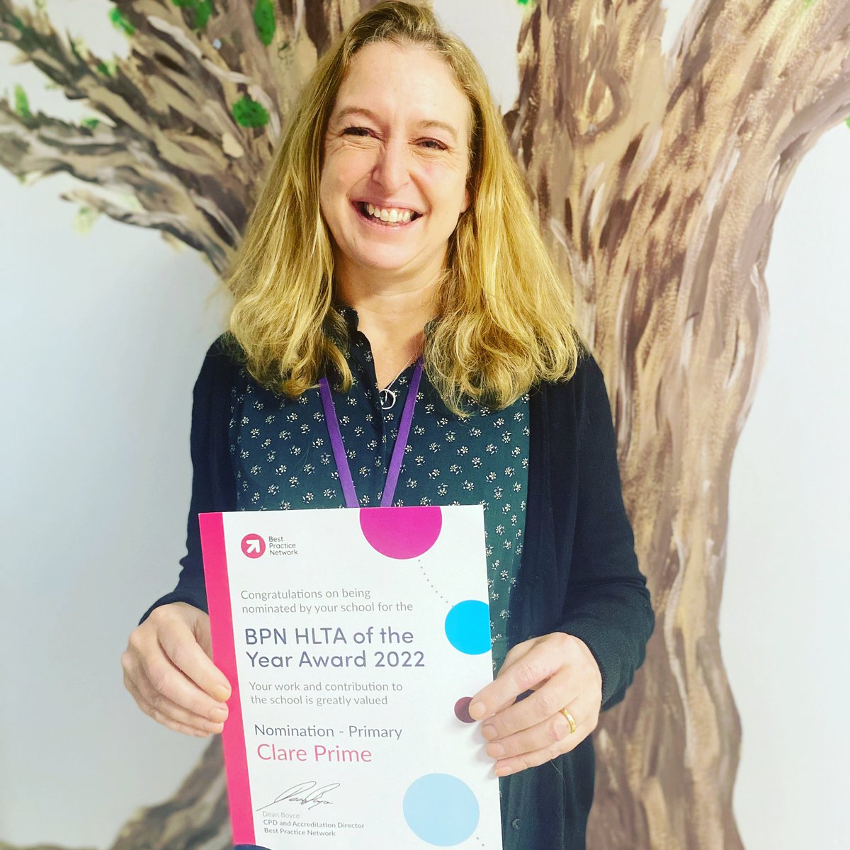 Congratulations to Mrs Prime, who has been nominated for the Higher Level Teaching Assistant of the Year with @bestpracticenet She excels at supporting pupils and teachers, but also invests much of her own time in her professional development. #personaldevelopment