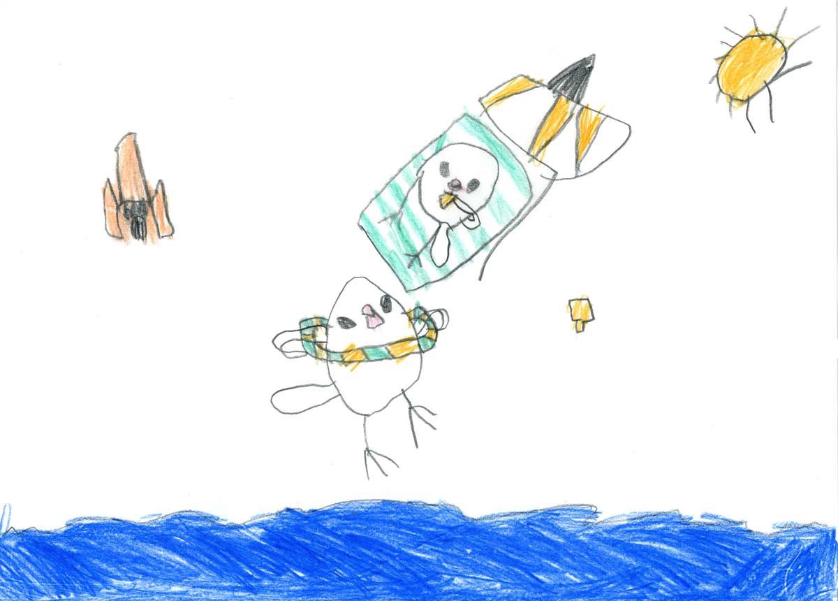 「6歳児、最近さまざまな文鳥の絵を描くようになったんだけど、とてもよい… 」|emiのイラスト