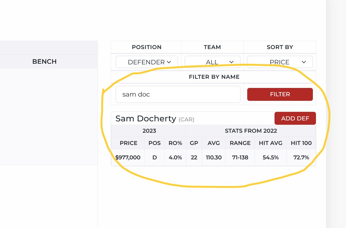 josephmamone's tweet photo. I've just finished putting together a website with tools to help you build your AFL Fantasy team.

It's free and available at: 
https://t.co/PuR2WtmzJS

Here's what it does:

The Team Builder uses 2023 prices and positions, keeps track of your salary &amp; provides a 2022 breakdown. https://t.co/LvwzCa8Rzf