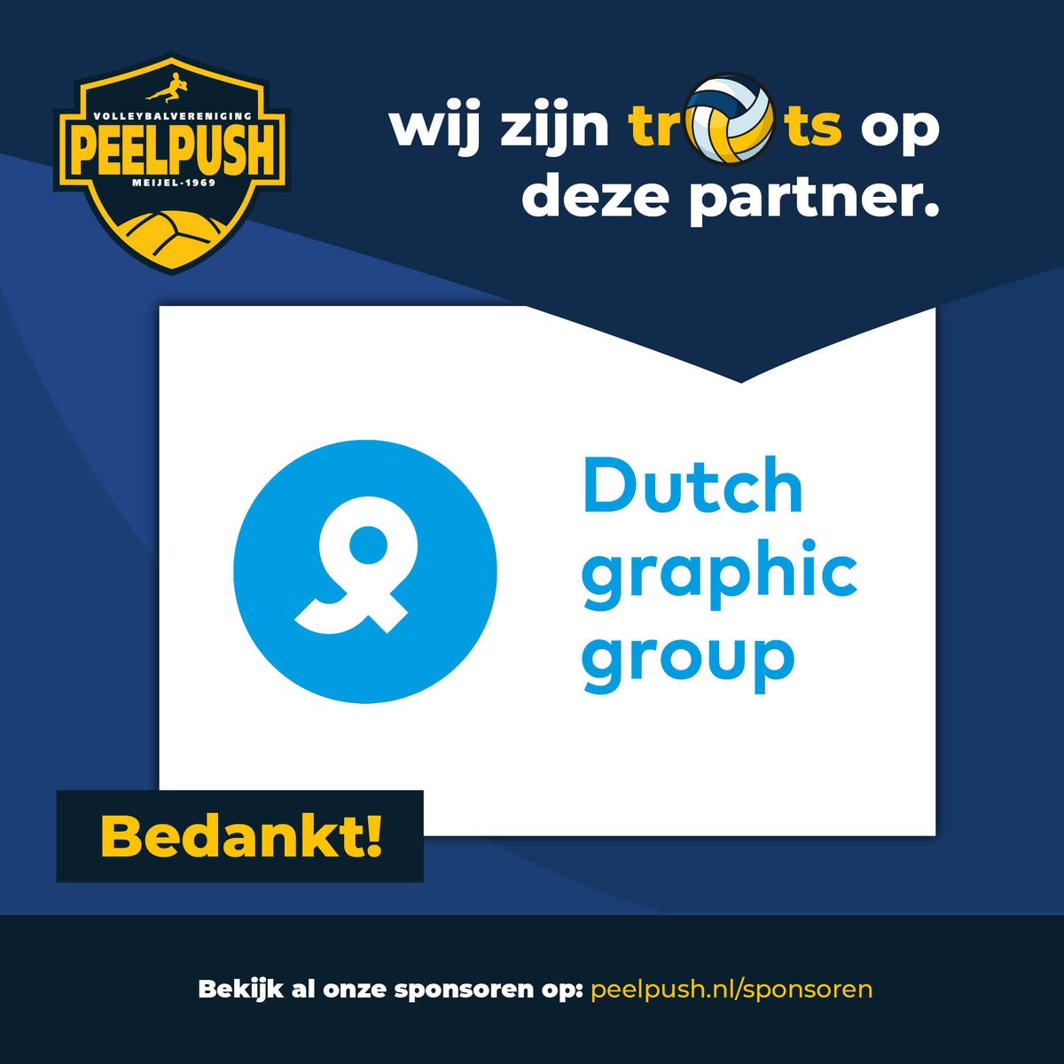 Wij zijn trots op Dutch Graphic Group als sponsor. Bedankt!
dutchgraphicgroup.com
#peelpush #sponsor #koopbijonzesponsoren #zondersponsorsgeenclub