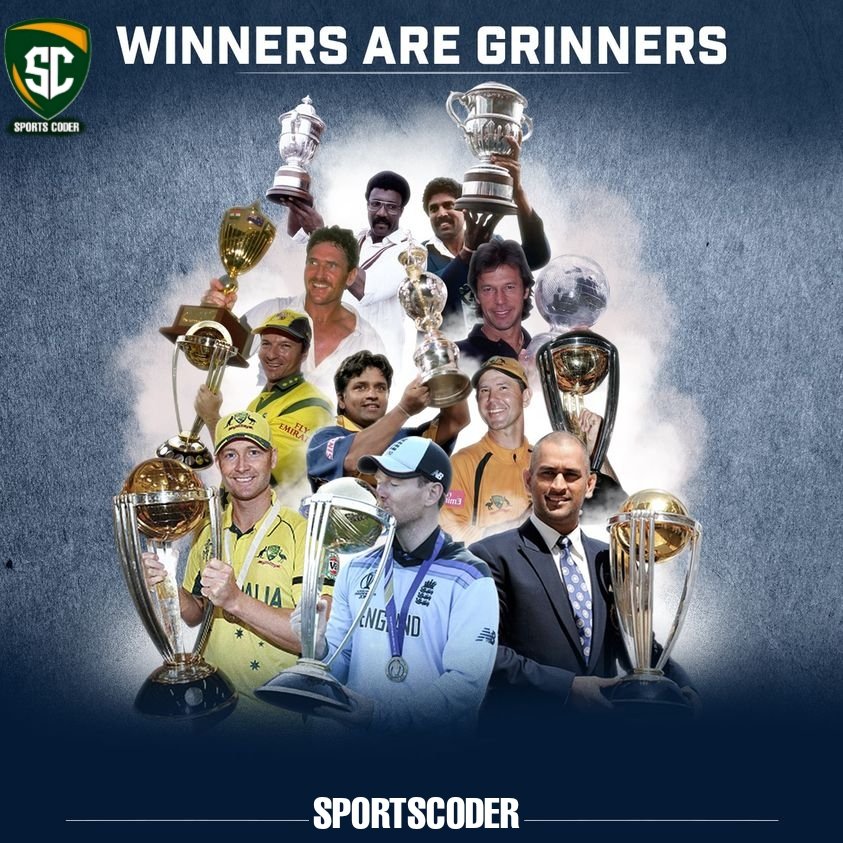thesportscoder's tweet photo. ODI World Cup winning captains over the years. Who is joining them this year?

#SportsCoder #INDvSL #PAKvNZ #arshdeepsingh #Babar #BPL2023 Ricky Ponting Shan Masood Rizwan ODIs Dasun Shanaka Abrar Pakistan Cup Fakhar Hassan Ali  #Earthquake Sri Lanka https://t.co/qnbO2d2IQb