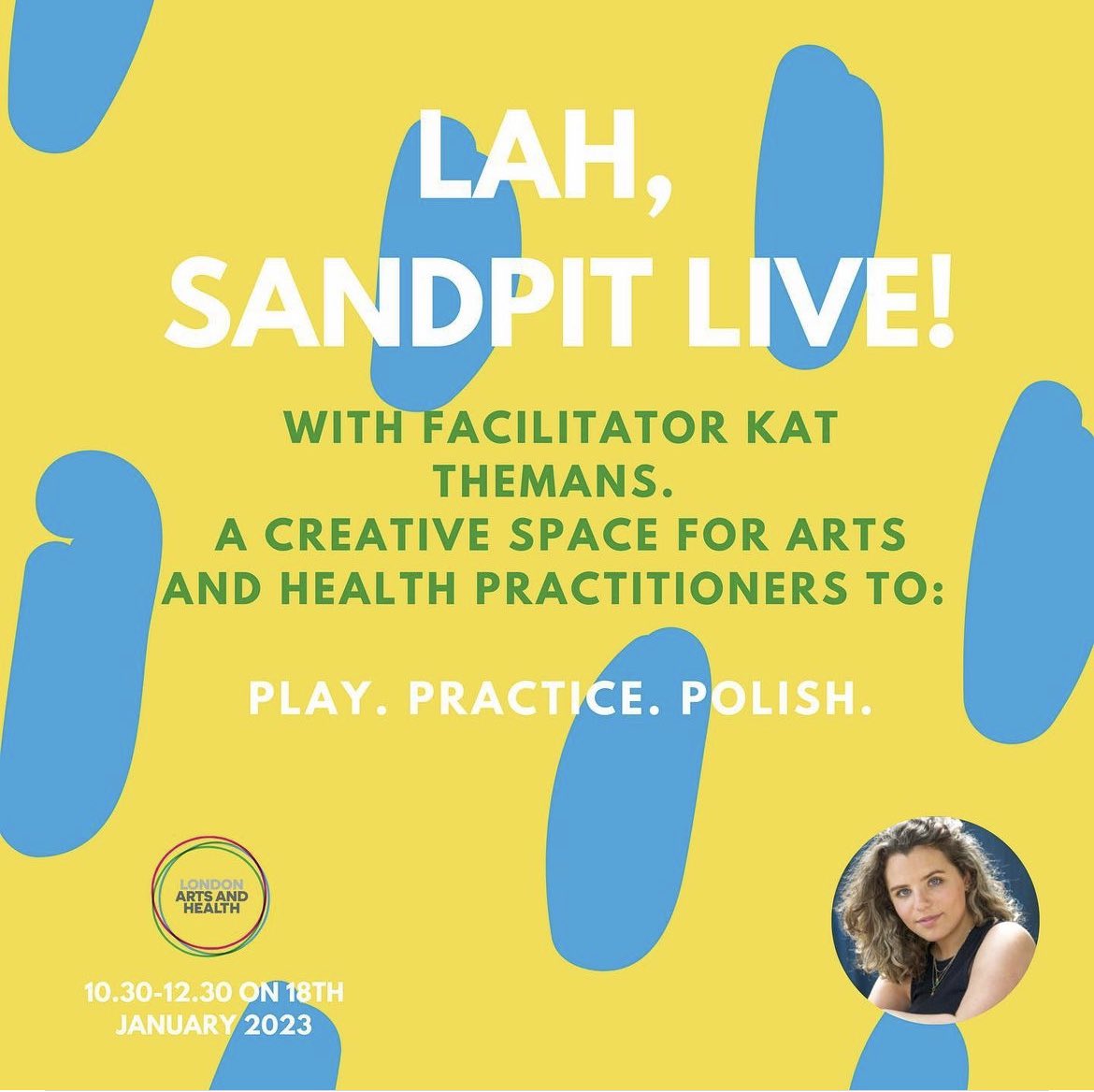 Hosting this event (along with more exciting workshops through the year) with <a href="/LAHArtsHealth/">London Arts and Health</a>. Come along to City Hall if you’re an arts and health practitioner to share, learn and meet other artists. eventbrite.co.uk/e/sandpit-live…