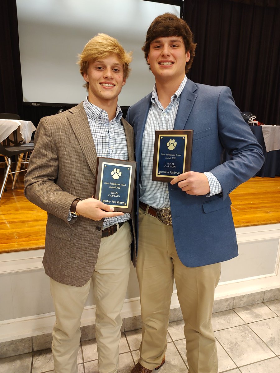 DMAC27_AU's tweet image. Proud of these two! We knew y'all would be leaders way back in Y-football days. Heck of an honor, congratulations!!
@WalkerMcClinton and @ParkmanHarrison #Captains #TrinityFootball