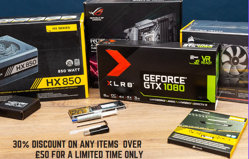 EnglandFixit's tweet photo. SHORT TIME DISCOUNT!!!

Offering 30% of all hardware above £50 and you get a free 3 entry's into a giveaway for a fully customise gaming PC offering the perfect gaming experience https://t.co/LLXKddLMUg
