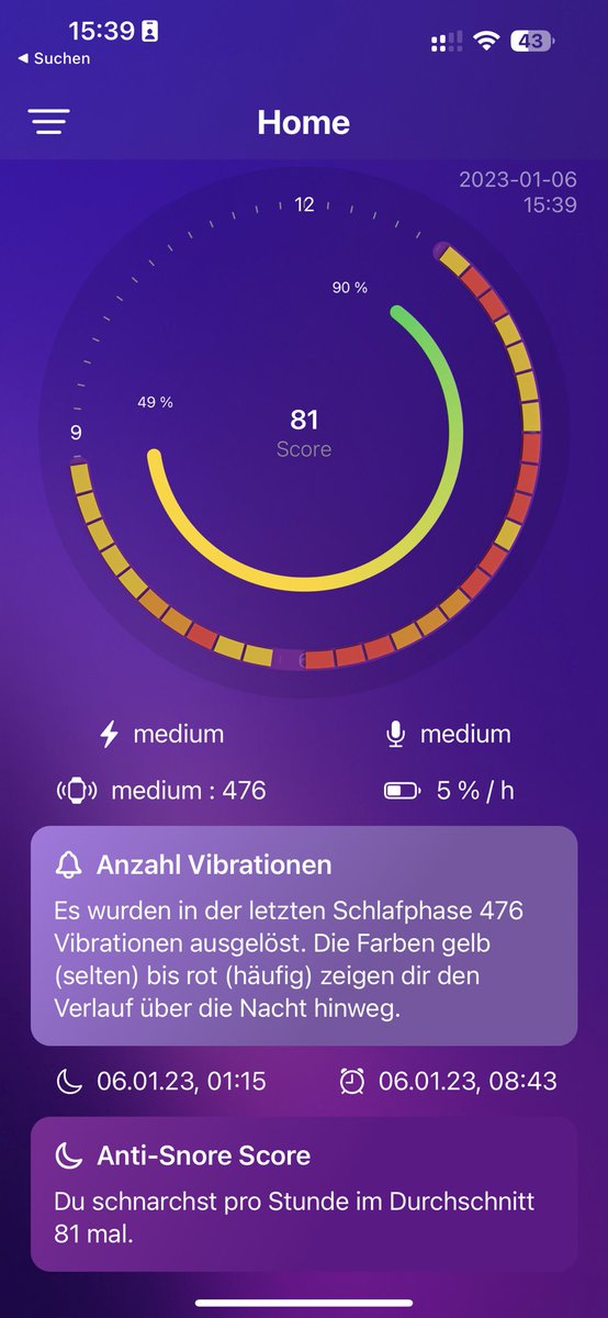 SnoreApp's tweet photo. Wer die Statistik erklärt bekommen möchte muss nur die iPhone App starten :) https://t.co/BMgXRN3Fqm