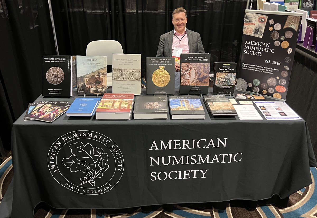 Good morning, New Orleans! Stop by Booth 312 to visit with <a href="/NTElkins/">Dr. Nathan T. Elkins</a> <a href="/Uwartenberg/">Ute Wartenberg</a> and Andrew Reinhard about what's new with old coins. #aiascs #aiascs2023 exhibit hall is open from 9:30–5:30 today. #numismatics