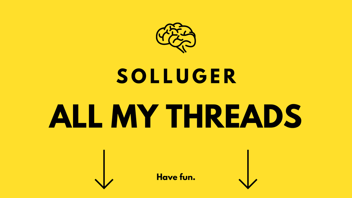 🧵You can find all my threads in this tweet. Enjoy. 

If you like it, feel free to support me by following, liking &amp; retweeting.