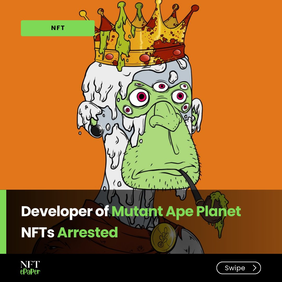 nftepaper's tweet photo. NFT News.

#NFT #NFTs #NFTGiveaways #NFTcollections #NFTsales #nftepaper #MutantApePlanet https://t.co/w2I8HaWcJX