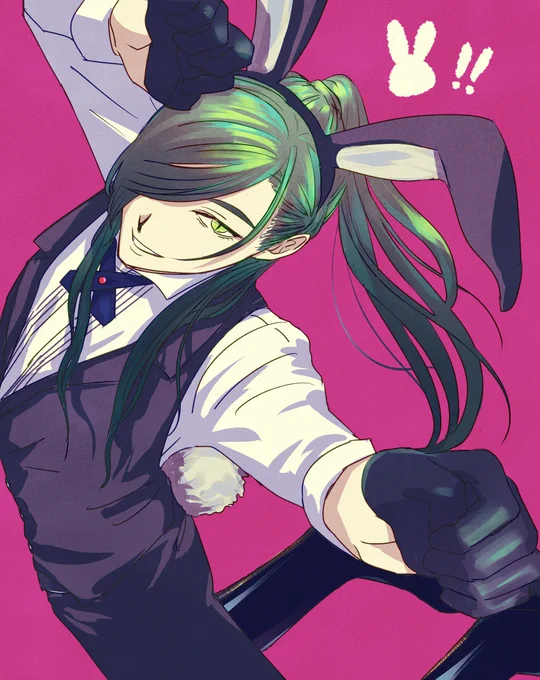 うさぎ年なのではねてるバニー青江描きましたやった～!! 