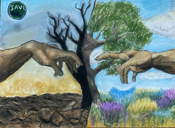 shrichetan's tweet photo. cpsavesoil: RT @exhibitSaveSoil: Life begins with healthy soil.
Thank you Visvitha Venugop for this marvelous drawing 🙏
#soilislife #savesoilmovement #SaveSoil #earthisbeautiful #climateactionnow #soilhealth #earthbuddy #artforsoil https://t.co/pVLWRaD267