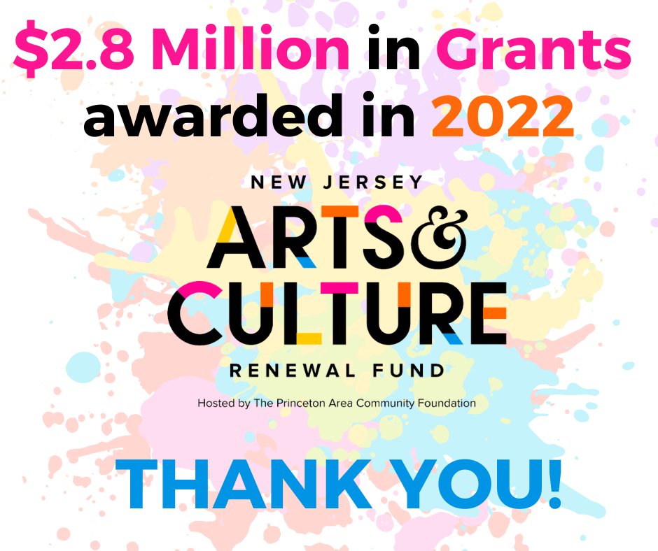 NJACRF's tweet photo. Thanks to the generous support of our donors, the New Jersey Arts and Culture Renewal Fund continues its work to ensure that arts, culture, and history are accessible to all. #NJACRF #NJArtsCulture #arts #culture #history #renewal #newjersey #grant #thankyou #equity #accessible https://t.co/0bc1soWXxR