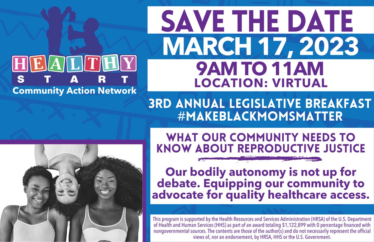 HealthyStartPgh's tweet image. SAVE THE DATE‼️

We're hosting our 3rd Annual Legislative Breakfast on March 17th!

What our community needs to know about reproductive justice!

Stay connected and look for additional updates leading up to the event. 

#HealthyStartPGH
#LegislativeBreakfast
#MakeBlackMomsMatter