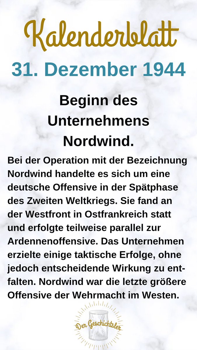 Vor 78 Jahren begann die letzte große #Offensive der Wehrmacht an der Westfront.
#heutevor #onthisday
#spaßmitgeschichte
