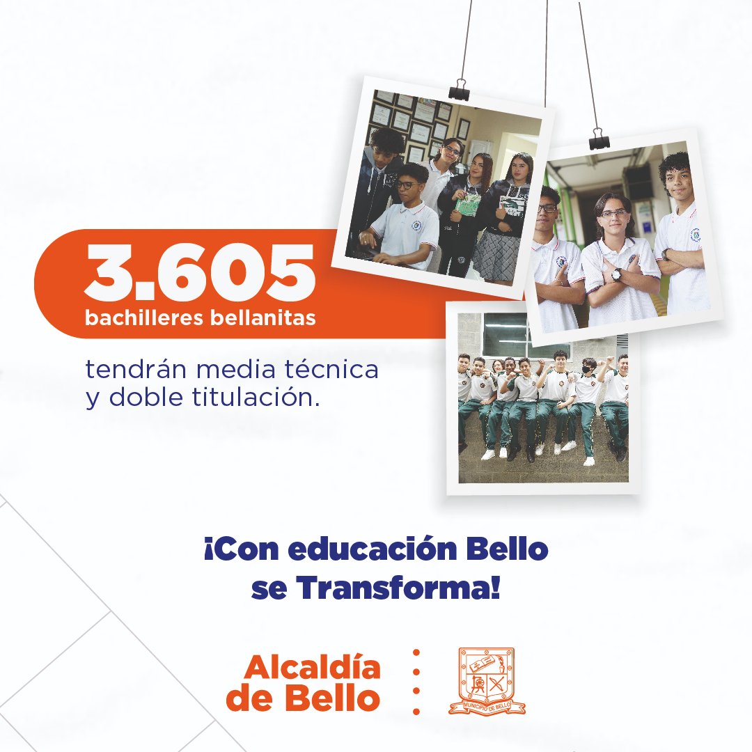 AlcaldiadeBello's tweet photo. 💇👨🌾👩🍳 En el 2023 continuaremos preparando a nuestros estudiantes bellanitas en 𝗰𝗼𝗺𝗽𝗲𝘁𝗲𝗻𝗰𝗶𝗮𝘀 𝗽𝗮𝗿𝗮 𝗹𝗮 𝘃𝗶𝗱𝗮 𝗹𝗮𝗯𝗼𝗿𝗮𝗹, fortaleciendo sus habilidades para la 𝗶𝗻𝘀𝗲𝗿𝗰𝗶ó𝗻 𝗲𝗻 𝗲𝗹 𝘀𝗲𝗰𝘁𝗼𝗿 𝗽𝗿𝗼𝗱𝘂𝗰𝘁𝗶𝘃𝗼.
Con educación #BelloSeTransforma https://t.co/SDwIbpJDmS