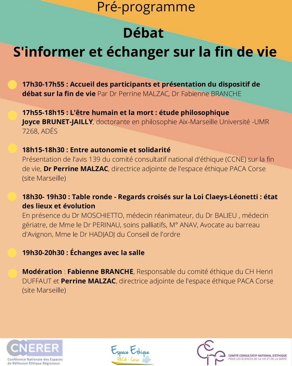 SMaisonnave's tweet photo. Agenda -  le 30 janvier, débat sur la fin de vie à la salle des fêtes de la mairie d'Avignon en présence de nombreuses personnalités politiques et des instances médicales. Ouvert à tous (monde médical et grand public). Entrée libre https://t.co/7GFeqp1iUI