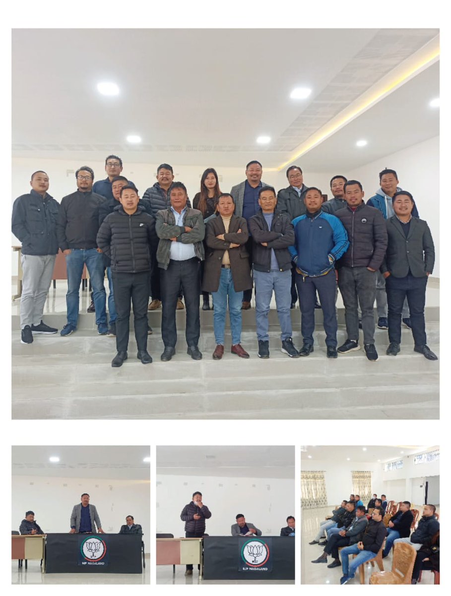 BJP4Nagaland's tweet photo. Sh . @Lanuakum o, Secretary BJP Ngld &amp; Kohima Dst in Charge held a consultative meeting with the District Officials, Morchas Presidents &amp; GSs &amp; Mandal In Charges of BJP Khm dist at BJP Nagaland State Office, Kohima https://t.co/6pLtfapF7r