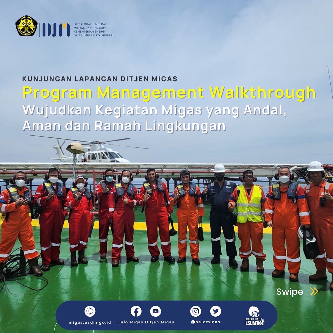 halomigas's tweet photo. Sahabat Migas, Ditjen Migas Kementerian ESDM melalui Direktorat Teknik Lingkungan Migas menggelar program Management Walkthrough (MWT). Direktur Teknik &amp; Lingkungan Migas Kementerian ESDM Mirza Mahendra mengatakan,

#DJMtanggapresponsif 
#keselamatanmigas
#managementwalkthrough https://t.co/SYQEFDjnZG