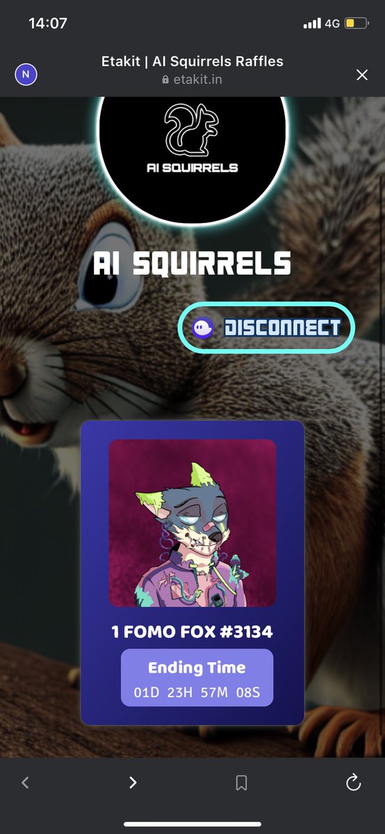 Our first raffle is live!

raffle.etakit.in/aisquirrels

Let’s go!