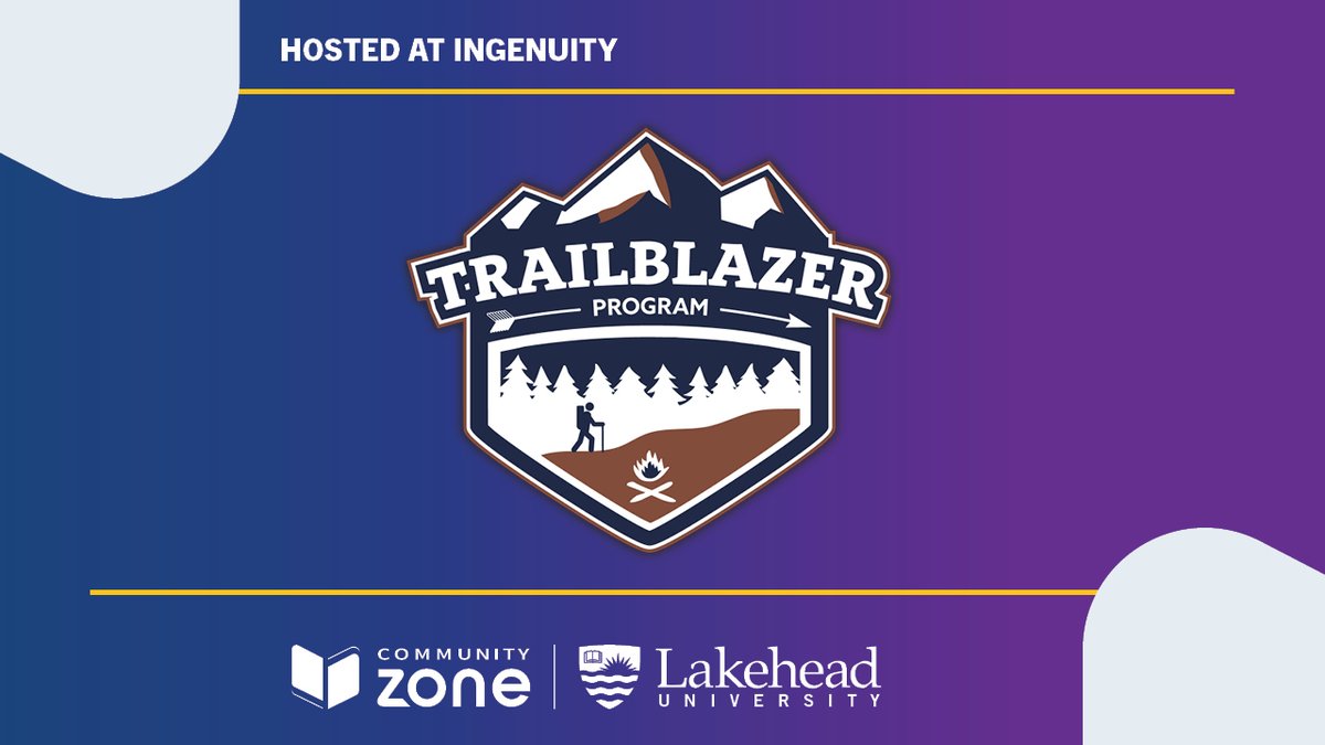 lakeheadcz's tweet photo. The Trailblazer program, hosted by #Ingenuity, is a program for early-stage startups that is designed to take you through the necessary steps to identify your market and validate your business idea.
Learn more & register: https://t.co/U1h2kKGjX4
#czlearn #lakeheaduniversity https://t.co/PlqFYrVQYs
