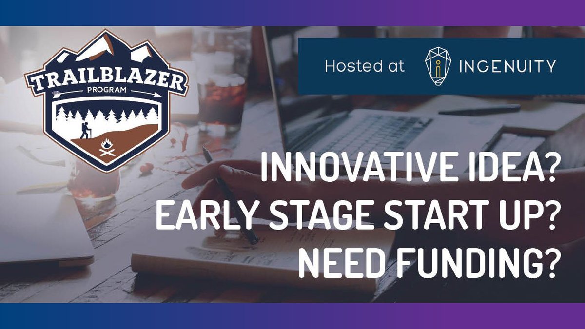 lakeheadcz's tweet photo. The Trailblazer program, hosted by #Ingenuity, is a program for early-stage startups that is designed to take you through the necessary steps to identify your market and validate your business idea.
Learn more & register: https://t.co/U1h2kKGjX4
#czlearn #lakeheaduniversity https://t.co/PlqFYrVQYs