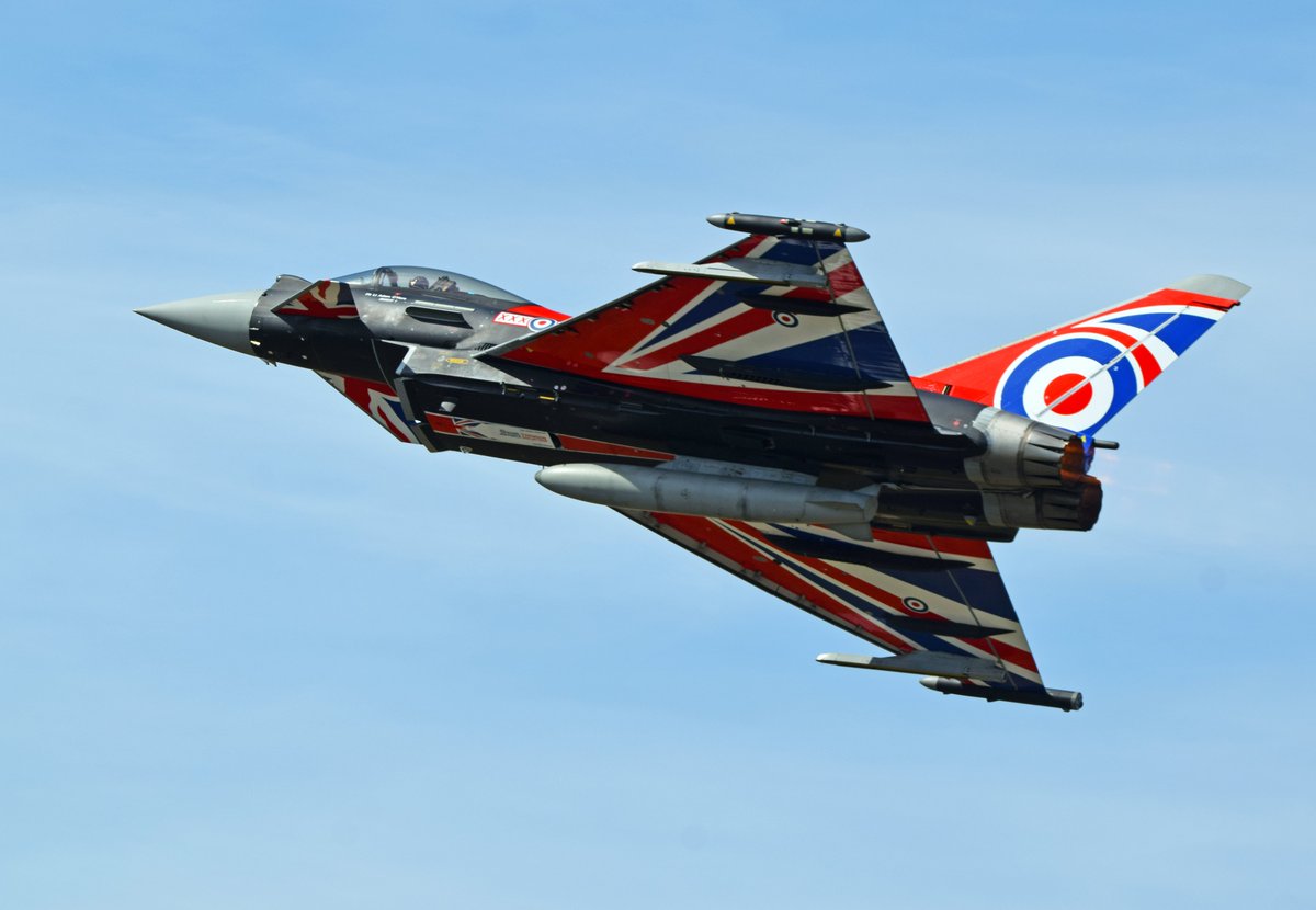 'Blackjack' @RAFTyphoonTeam  blasting off at RIAT last year #PhoonFriday