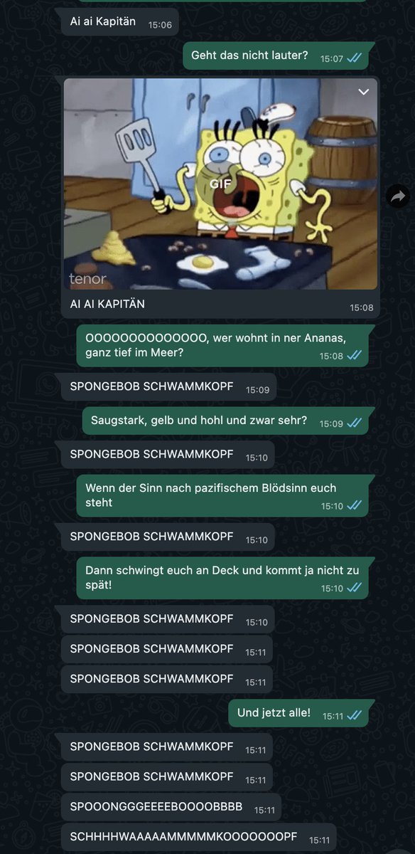 Kurz mit K1 was per WhatsApp geklärt....