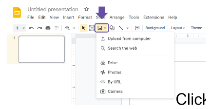 TheTinyEdTech's tweet photo. Next Stop: Inserting Images,Using the Image quick button: Found under the menu headings, the image button looks like a mountain inside a picture frame. 
#EdTech #EdTechTidbit https://t.co/PhYSH9ebYt