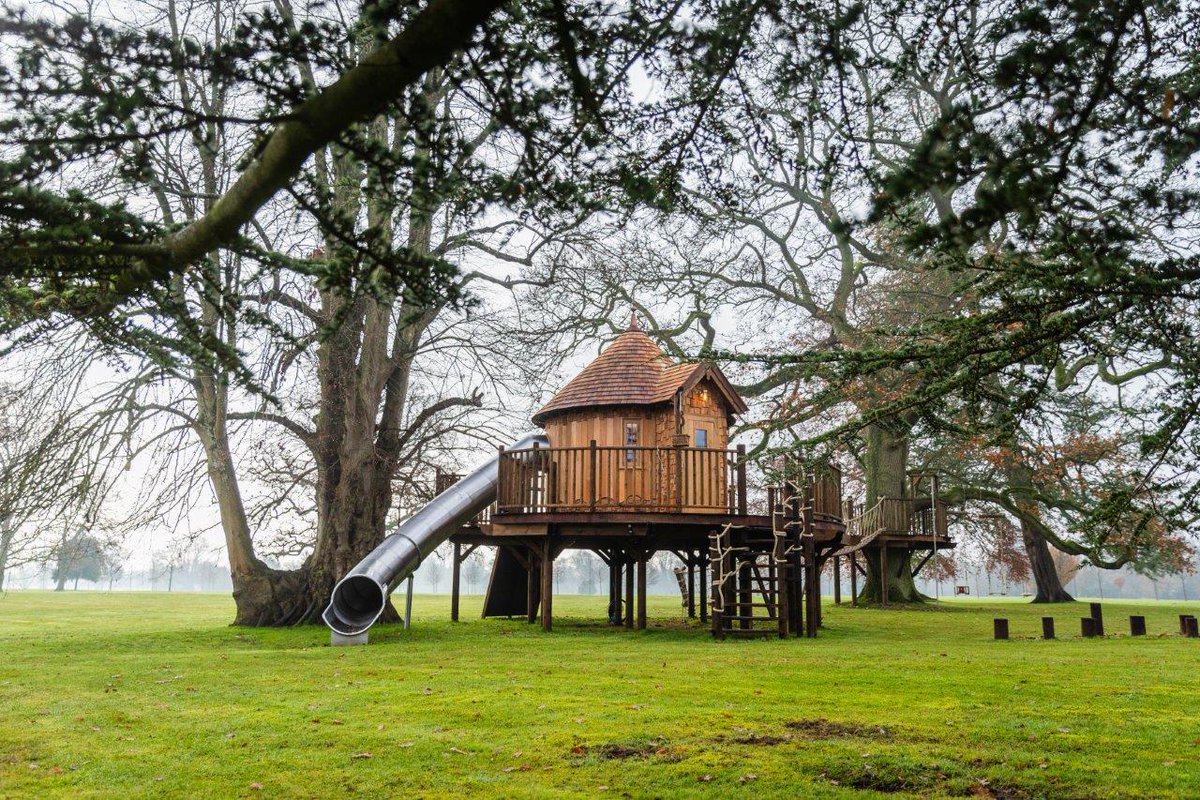 BlueForest_'s tweet photo. No matter the weather, a treehouse is always a fun adventure - with wobbly rope bridges, twisting slides, climbing frames and zip wires, what more could you ask for!! #treehouseadventure #outdoorfun #treehousedesigns #outdooradventure https://t.co/RNGbBG9fF5