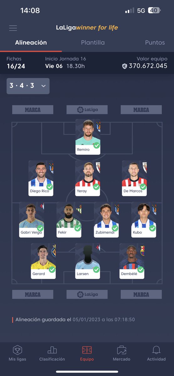 Adew08_96's tweet photo. @rafardguez99 En la banca tengo a Araujo, oroz y ferran torres. ¿Harías algún cambio? https://t.co/oFf3CC8hTI
