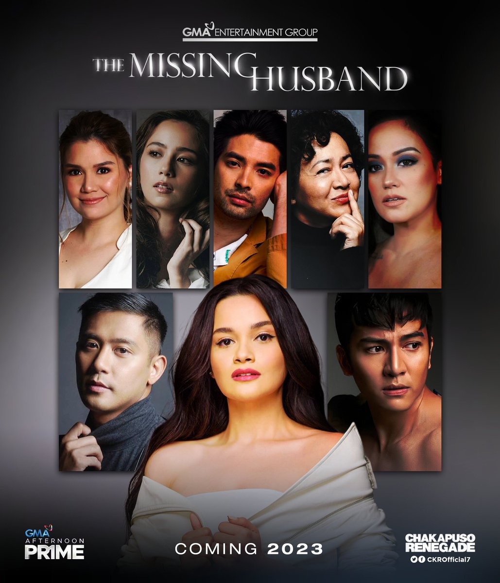 Meet the powerhouse cast of GMA Entertainment Group's newest drama offering, The Missing Husband!

Headlined by @TheRealYasmien, @nacinorocco, and @jak_roberto under the helm of Mark A. Reyes, catch #TheMissingHusband this 2023 on GMA Afternoon Prime.