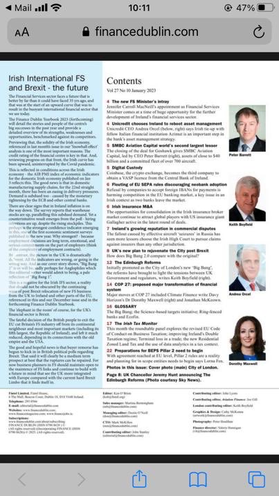 keithboyfield's tweet photo. Today my Irish publisher - Finance Dublin - published my analysis of the UK government’s post Brexit financial reform package. This forms part of the magazine’s excellent latest issue. https://t.co/Qg7zOuRq34