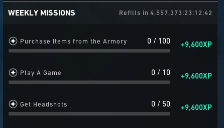 Ad0ptd's tweet photo. New weekly missions in year 14.509, nice https://t.co/CU4rYRN8zn