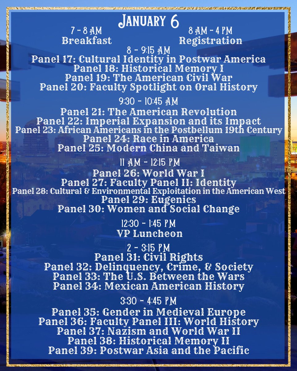 PAT_History's tweet photo. We have a full day of history panels ahead of us today on Day 3! Stay up to date here: https://t.co/j1z19LUGdV https://t.co/Ylw0nhclp3