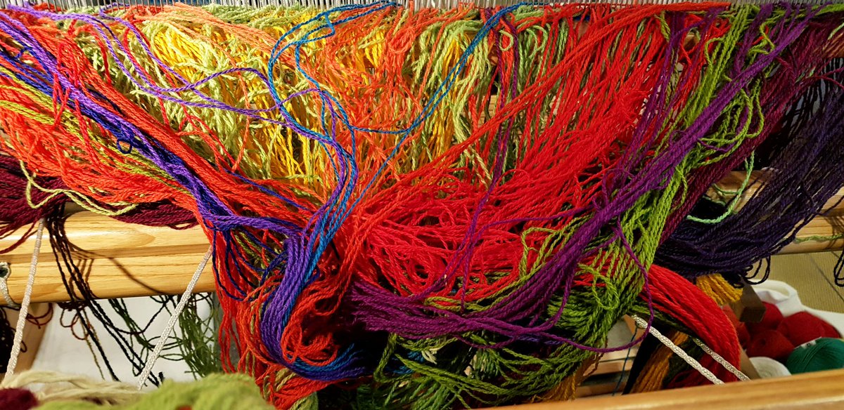 weaving_kate's tweet photo. Threading my loom! https://t.co/lNWZ8vlDG8