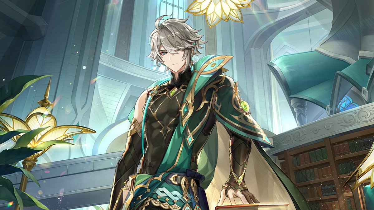 deviltakoyaki's tweet photo. Upscaled version of 3.4 key art. 
DL link:
https://t.co/z6vCaXg4I2
#GenshinImpact #Alhaitham https://t.co/cPwMUDMsJy