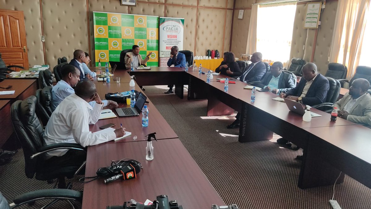 PACJA meeting with <a href="/MeruUniversity/">Meru University of Science and Technology (MUST)</a> to sign an MOU on activities in fields of common interest.The purpose of the MOU is to collaborate in the areas of Research,Training and Capacity Building. #ClimateJustice #ClimateAction