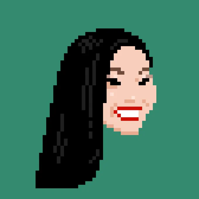 ドット絵セレブ2023第1号 オークワフィナ#Awkwafina #PixelArt 