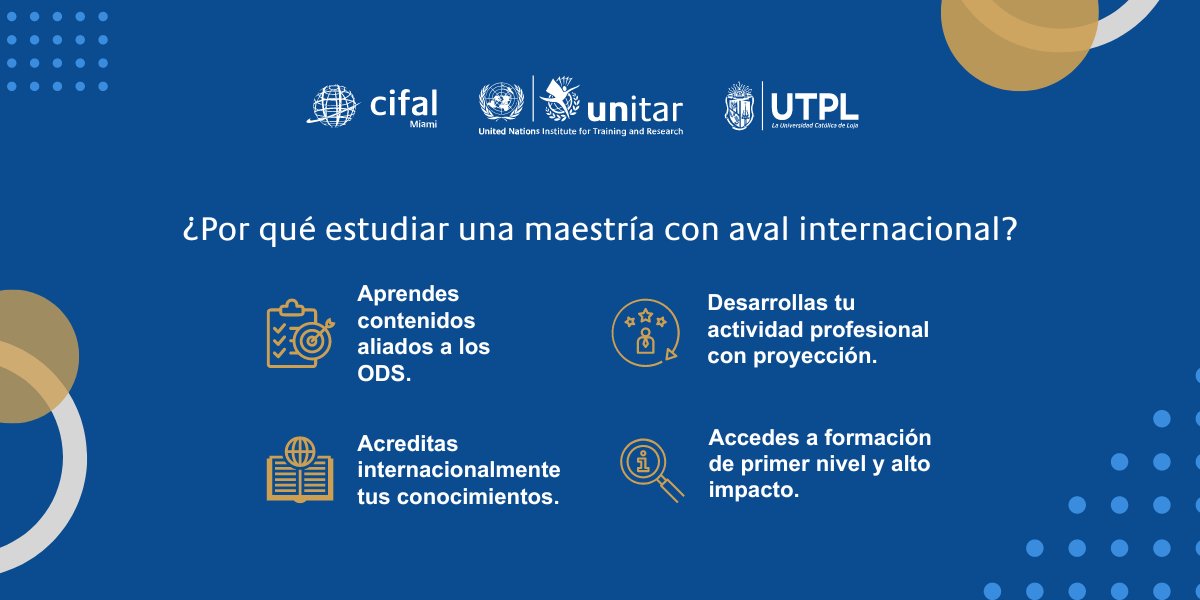 Acreditar internacionalmente tus conocimientos y desarrollar un perfil profesional con proyección son los principales beneficios de estudiar una maestría #UTPL
⁣
¿Estás listo para potenciar tu formación? Déjanos un mensaje para conocer las maestrías que cuentan con este aval.🎖️