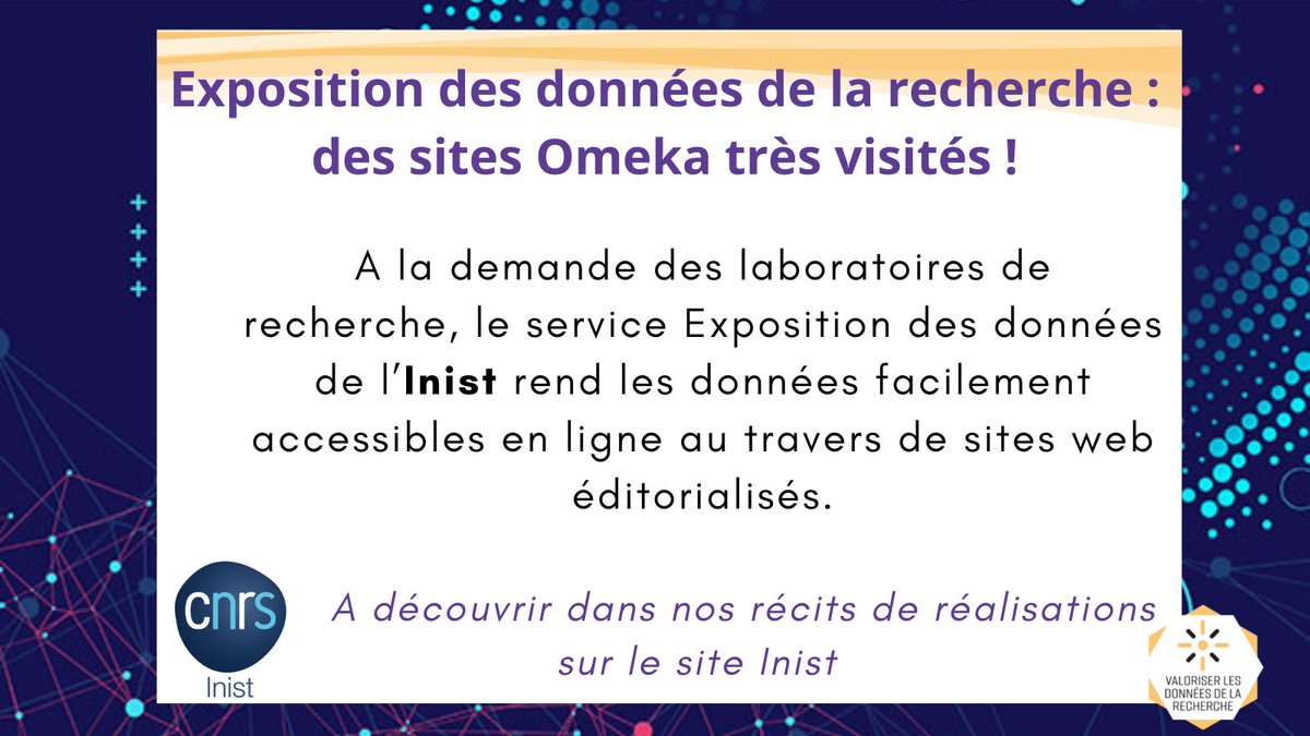 INIST_CNRS's tweet photo. 📊Plus de 500 000 consultations pour les 11 sites réalisés par le service Exposition des #donnéesdelarecherche @INIST_CNRS avec #OMEKA
d'après une analyse de notre équipe Mesure des usages @ezpaarse #ezmesure
#Recherche #OffreDeService #Scienceouverte
https://t.co/scpzXAEzBC https://t.co/6VmIFUPgxn