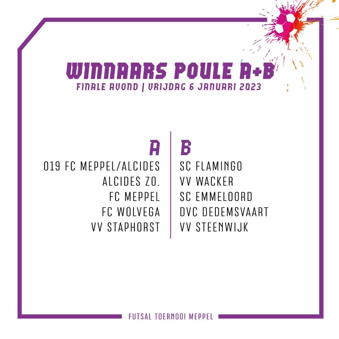 Kroekie's tweet photo. Straks de finale avond van het Futsaltoernooi Meppel! Eens kijken wat we kunnen tegen deze sterke tegenstanders. Op naar een mooie avond! #fcmeppel https://t.co/PBJ4oCfotm