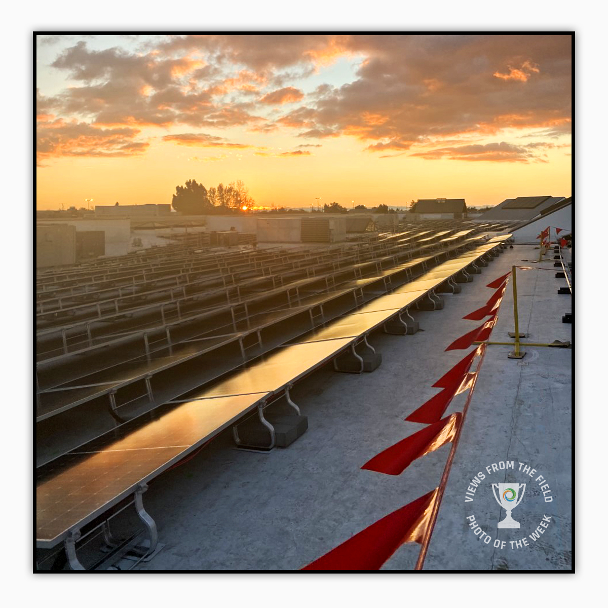 Sustineo_Solar's tweet image. Congratulations to Omar Herrera, sustineo's Views from the Field Photo of the Week winner! PV rooftop project in Clovis, California. 

#sustineo #KingEnergy #photooftheweek #solar #sunrise