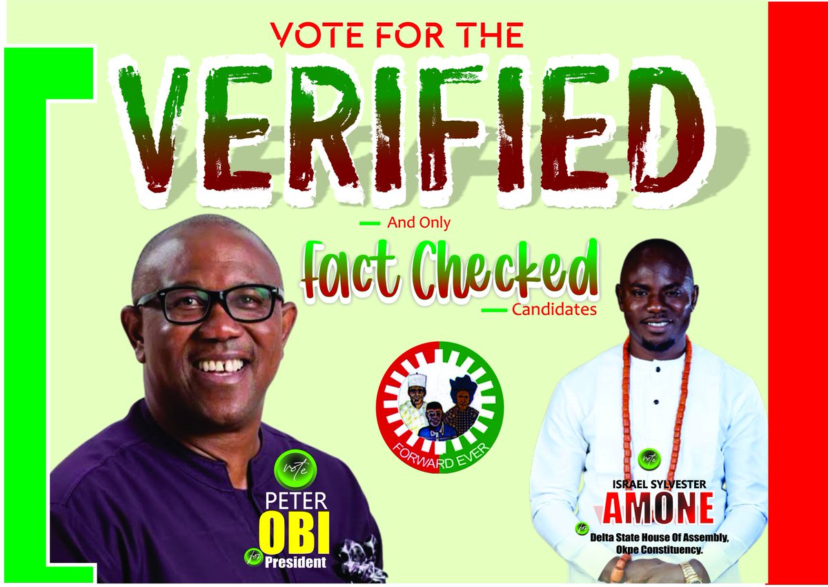 Obi_Amone2023's tweet photo. The VERIFIED!
#amone4okpe #labourpartydelta #obidientmovement #ObiDatti2023 #iamobidattig5 #CovenantHighways #Amoneforokpe #iamthestructure #iamthepoolingunitagent #iwillprotectmyvote https://t.co/zrjSH1CetO