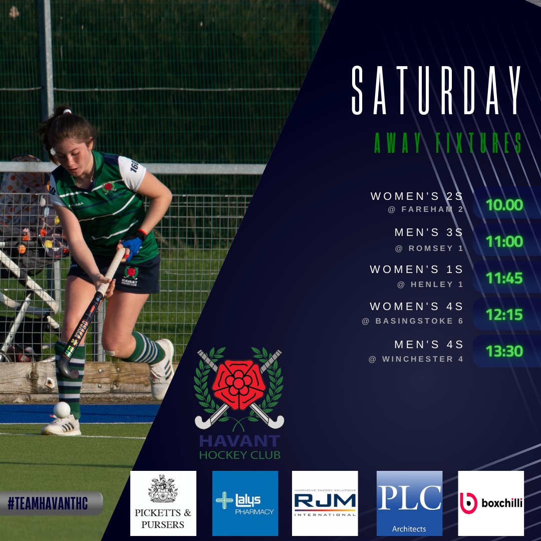 HavantHC's tweet photo. League hockey is back! Here's where you can find our mighty Havant teams this weekend, running off any 'good cheer' they might have added over the Christmas break 🤣
#FixturesFriday #TeamHavantHC #BleedGreen #StickWithFriends https://t.co/RL0Cdb1sfL