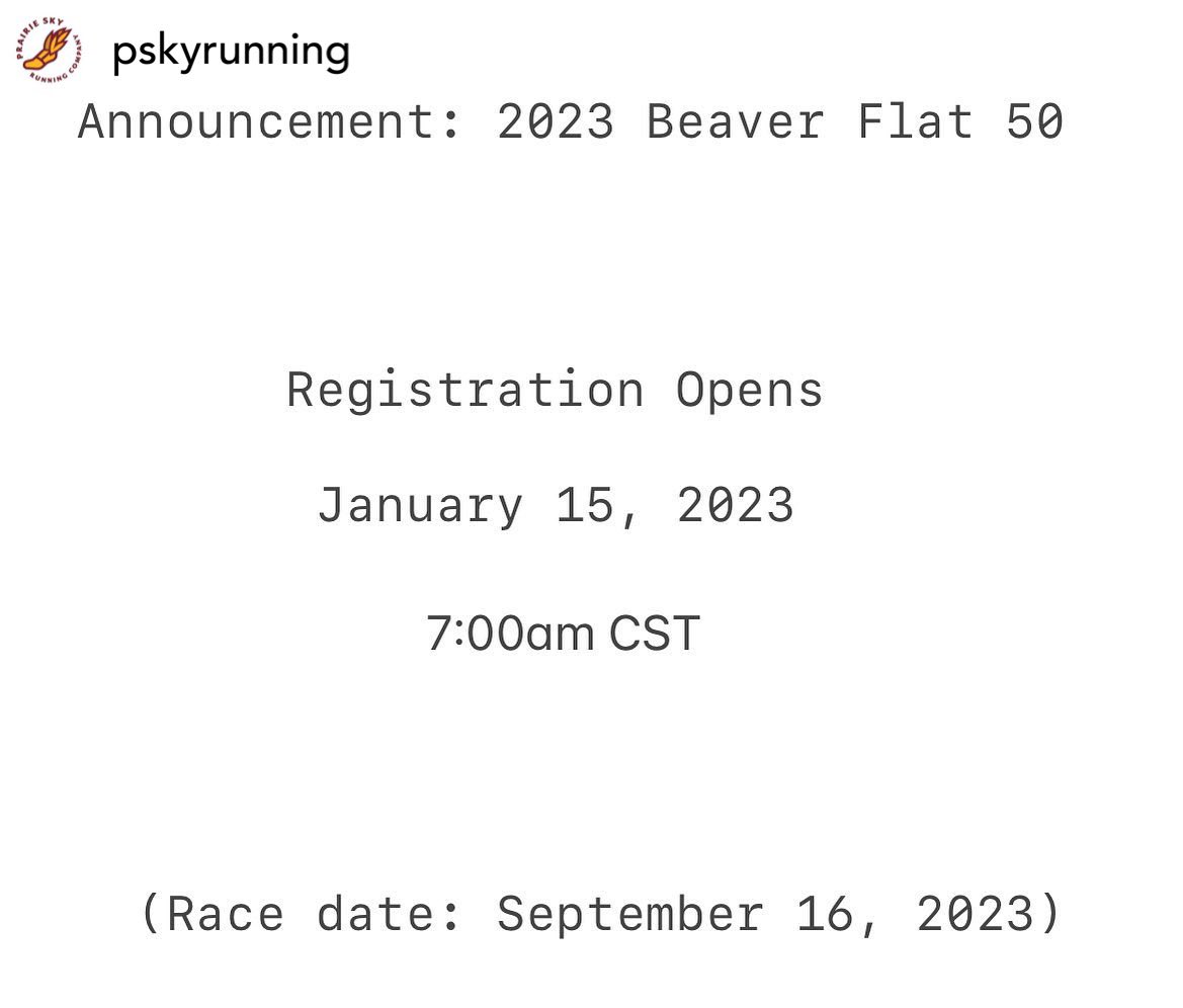 hityour_stride's tweet photo. Registration for the Beaver Flat 50 is coming fast - don’t miss out! 

Go to https://t.co/VkyhA4lVJt for more info https://t.co/v855Bjj26a