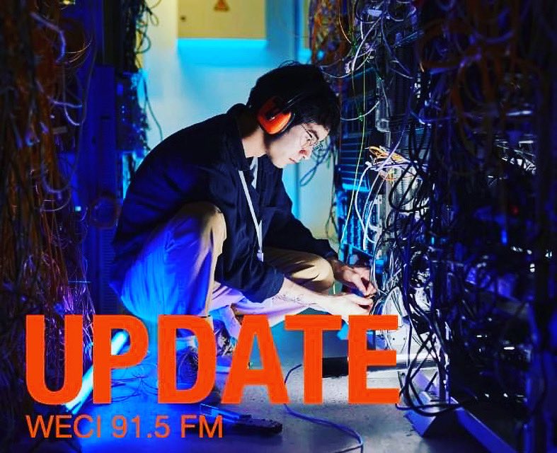 WECIRADIO's tweet photo. UPDATE!

WECI Network Update that will affect streaming service has been moved to after 12:00 Noon. Streaming will be temporarily interrupted on 01/06/2023 between 12:00 Noon and 4:00 PM due to network upgrades in Runyan Center. Live FM broadcast should not be affected. https://t.co/8vNEodKlLV