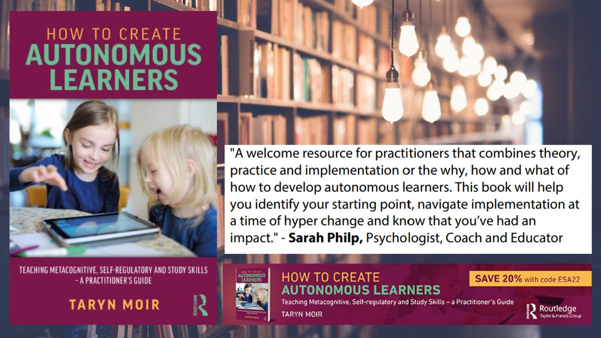 taryn2u's tweet photo. Youtube link to Prof J Boyle introducing me https://t.co/BV8ov0ODqC
@RoutledgeEd #metacognition #cognition #selfregulation #teachingthinking #thinkingaboutthinking #cognition #thinking #learningaboutlearning #selfstudy #autonomouslearners https://t.co/U6uWIzwgMo